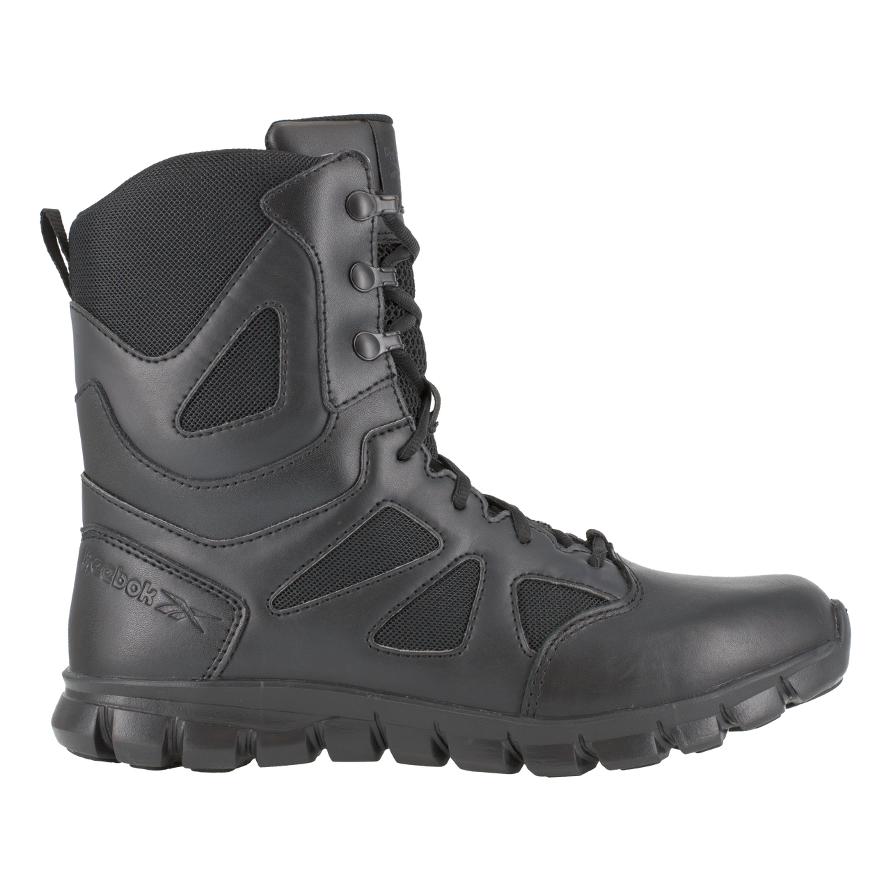 Reebok Tactical Men's 8 Inch Sublite Cushion Tactical Boots with Side Zipper Black RB8805-Tactical Source LLC