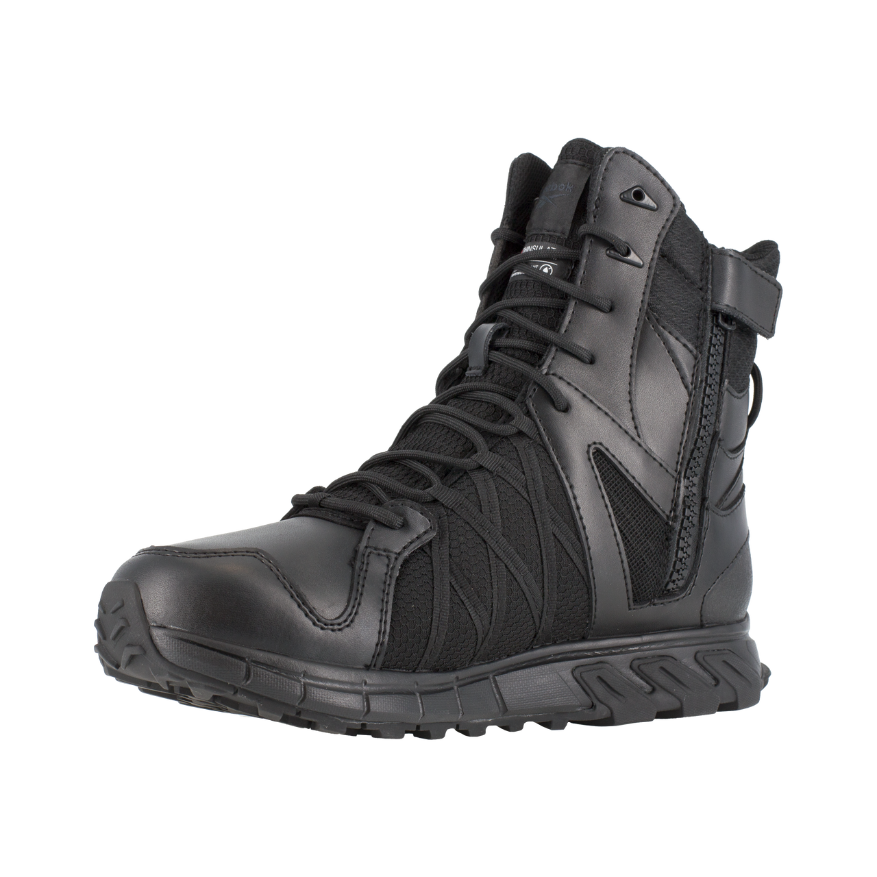 Reebok Tactical Men's 8 Inch Trailgrip Tactical Side Zip Waterproof Boots Black RB3455-Tactical Source LLC