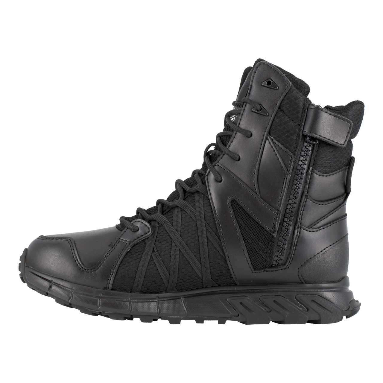 Reebok Tactical Men's 8 Inch Trailgrip Tactical Side Zip Waterproof Boots Black RB3455-Tactical Source LLC