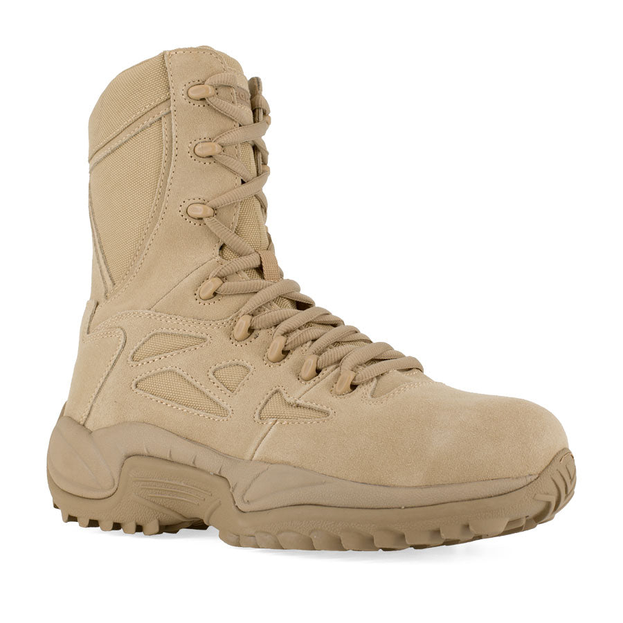 Reebok Tactical Rapid Response 8 Inch Stealth Boot Composite Toe with Side Zip - Desert Tan-Tactical Source LLC