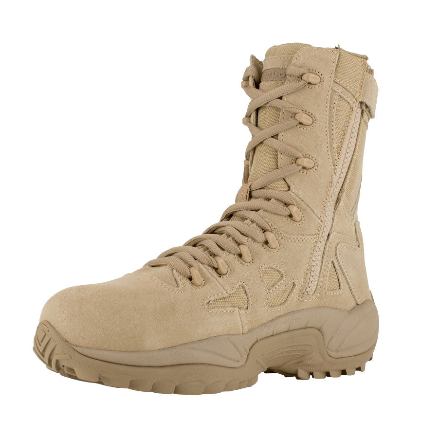 Reebok Tactical Rapid Response 8 Inch Stealth Boot Composite Toe with Side Zip - Desert Tan-Tactical Source LLC