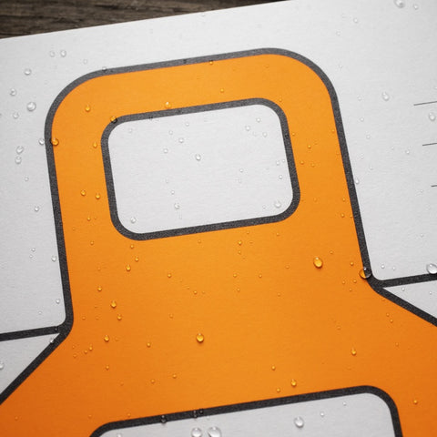 Rite in the Rain All-Weather 8.5 X 11 Close Range Target 25 Sheet White / Orange-Tactical Source LLC