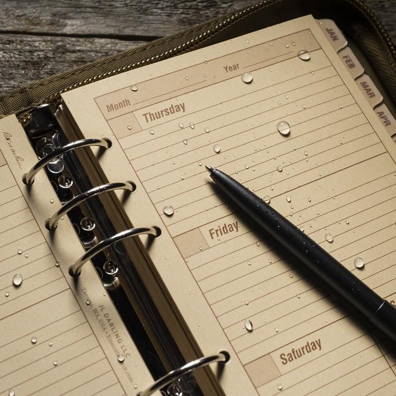 Rite in the Rain Complete Standard Field Planner Kit 8.75 x 7.5 Tan Paper Colour / Tan Cordura Cover-Tactical Source LLC