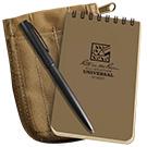 Rite in the Rain No935-KIT Top Spiral 3x5 Notebook Kit Tan-Tactical Source LLC