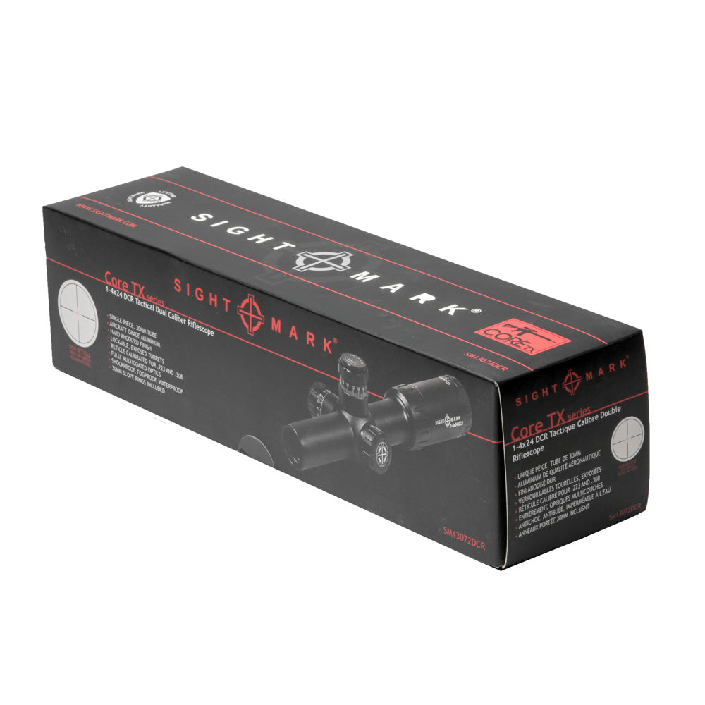 Sightmark Core TX 1-4x24DCR .223/.308 BDC Dual Caliber Riflescope-Tactical Source LLC