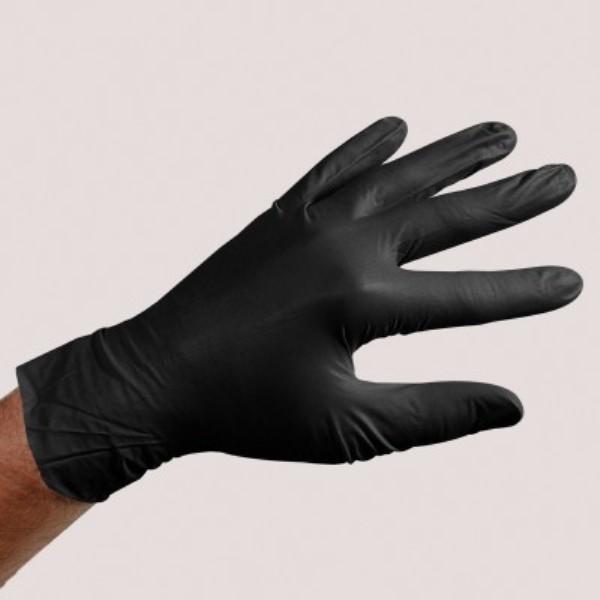 Sirchie Black Powder-Free Nitrile Gloves, Box of 100-Tactical Source LLC