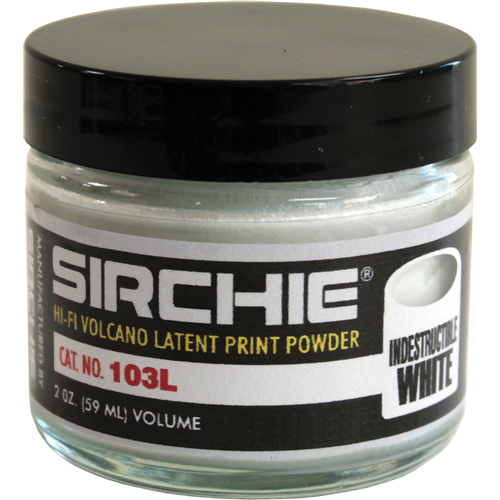 Sirchie Volcano Latent Print Powder, White 2oz-Tactical Source LLC