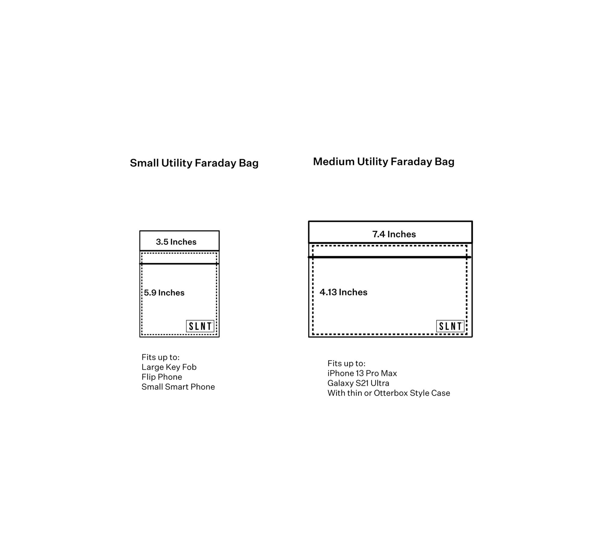 SLNT Utility Faraday Bag for Phones Black-Tactical Source LLC