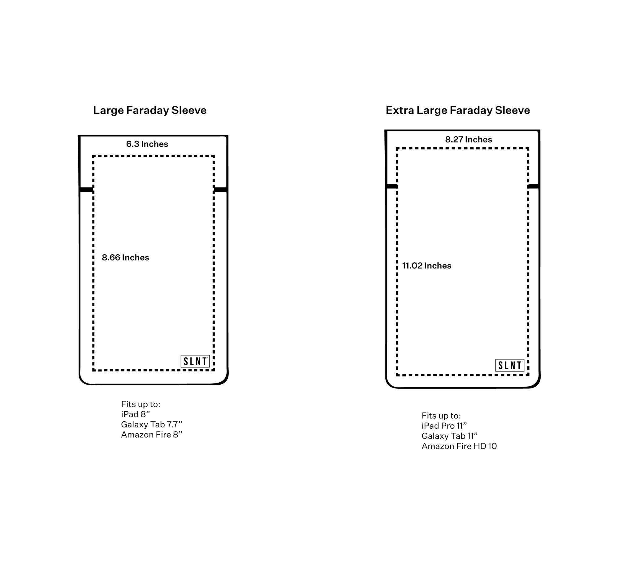 SLNT Utility Faraday Sleeves for Tablets Weatherproof Nylon Black-Tactical Source LLC
