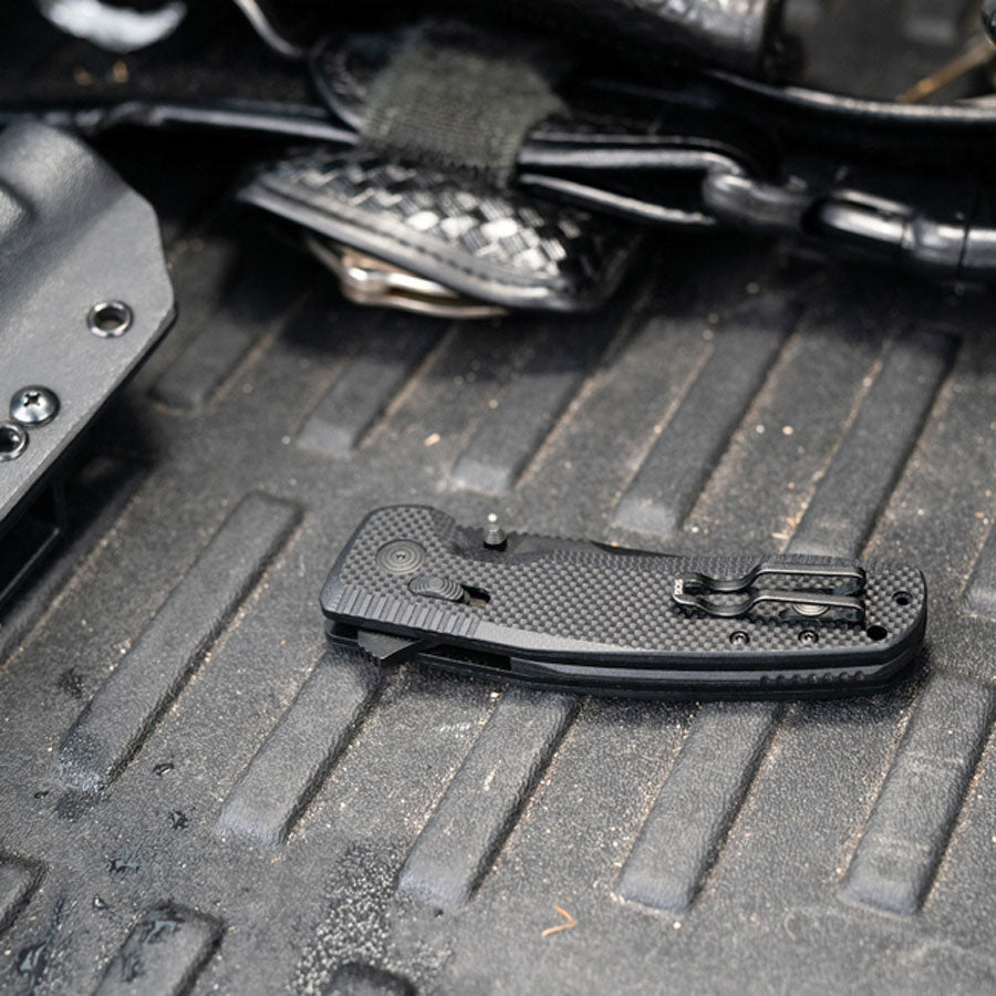 SOG TAC XR Blackout Serrated Knive-Tactical Source LLC