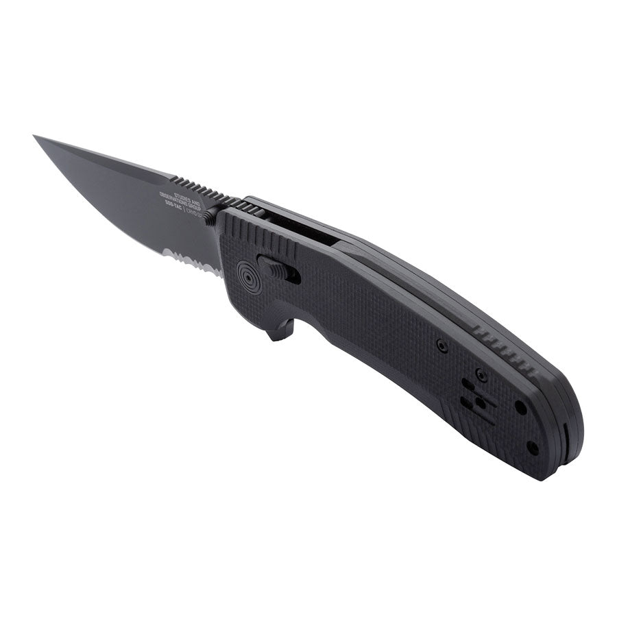 SOG TAC XR Blackout Serrated Knive-Tactical Source LLC
