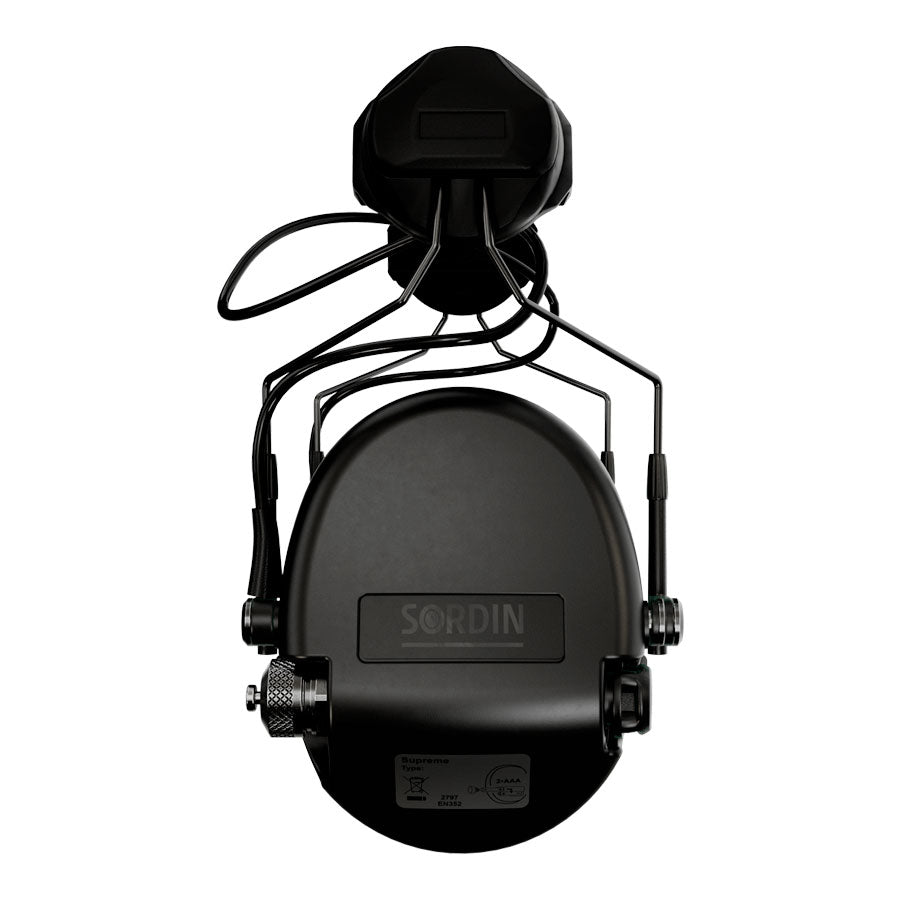 Sordin Supreme MIL AUX Arc Helmet Black-Tactical Source LLC