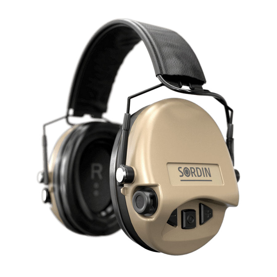 Sordin Supreme MIL AUX SFA Slim Electronic Hearing Protecton Headband-Tactical Source LLC