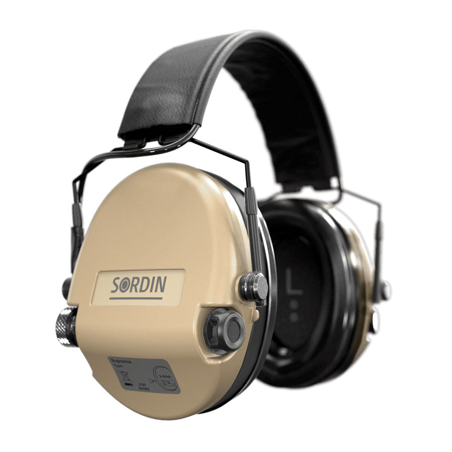Sordin Supreme MIL AUX SFA Slim Electronic Hearing Protecton Headband-Tactical Source LLC