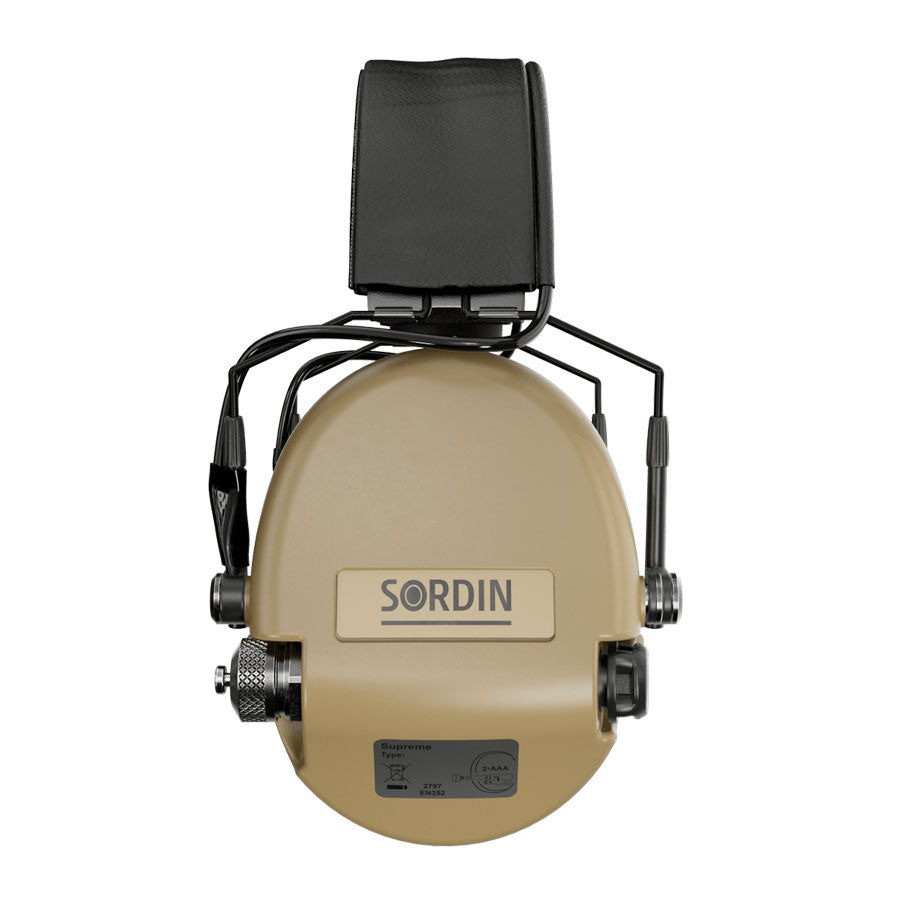 Sordin Supreme MIL AUX SFA Slim Electronic Hearing Protecton Headband-Tactical Source LLC
