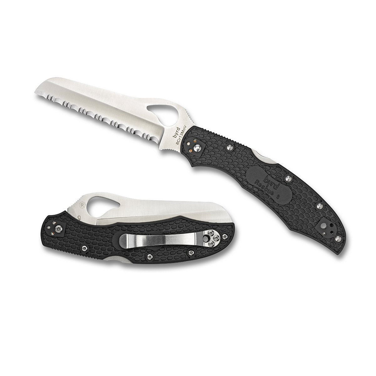 Spyderco Cara Cara2 Rescue Lightweight Black Serrated Blade-Tactical Source LLC