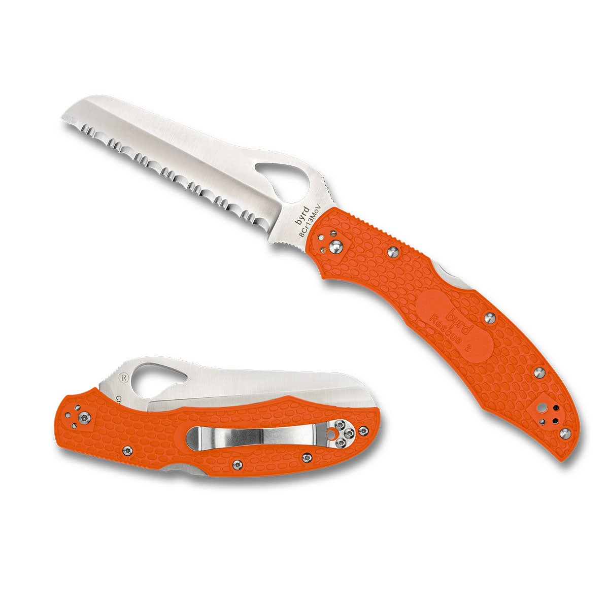Spyderco Cara Cara2 Rescue Lightweight Orange Serrated Blade-Tactical Source LLC