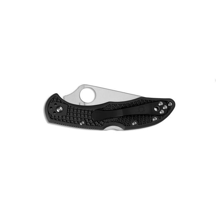 Spyderco Delica 4 Lightweight Black Plain Blade Folding Knife-Tactical Source LLC