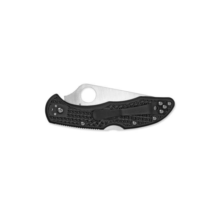 Spyderco Delica 4 Lightweight Black Serrated Blade Folding Knife-Tactical Source LLC