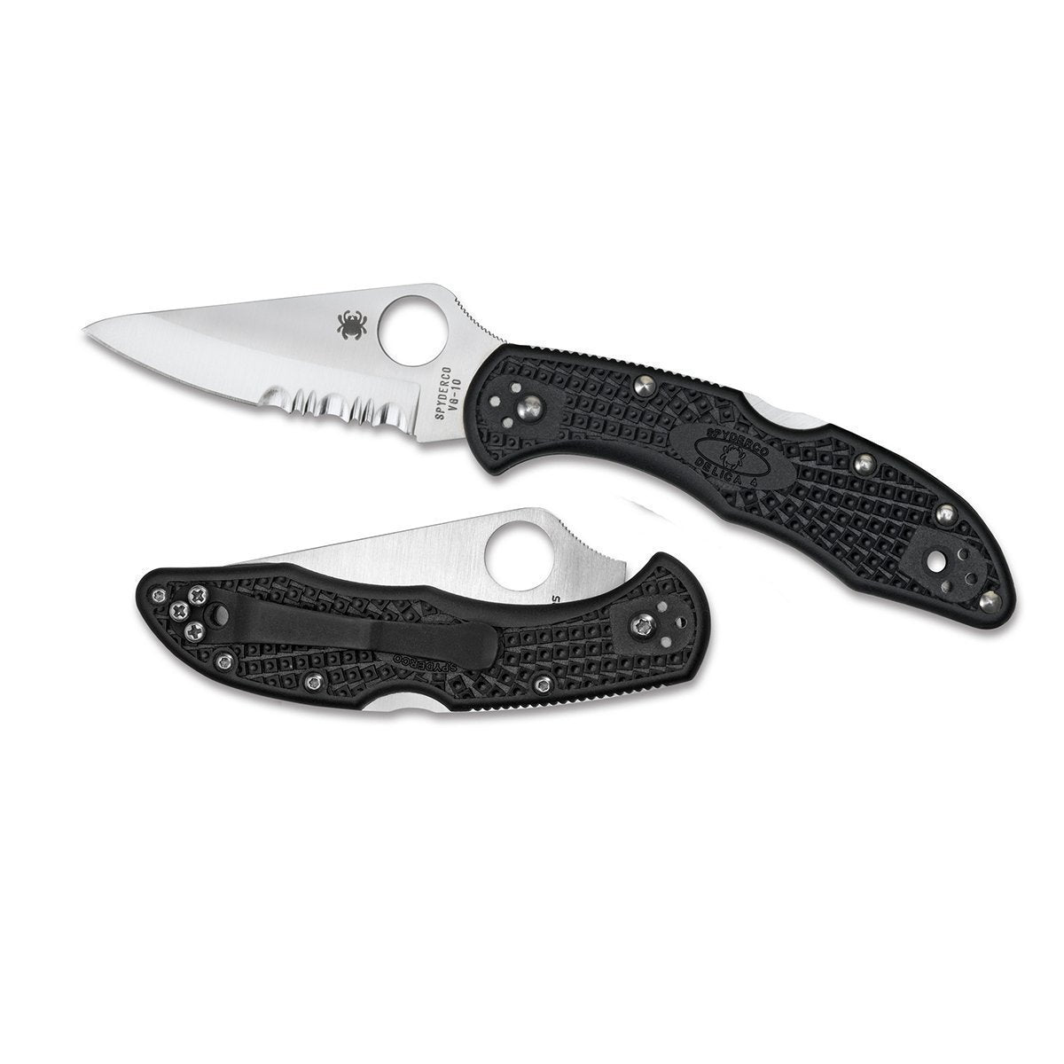 Spyderco Delica4 Lightweight Black - Combo Blade-Tactical Source LLC