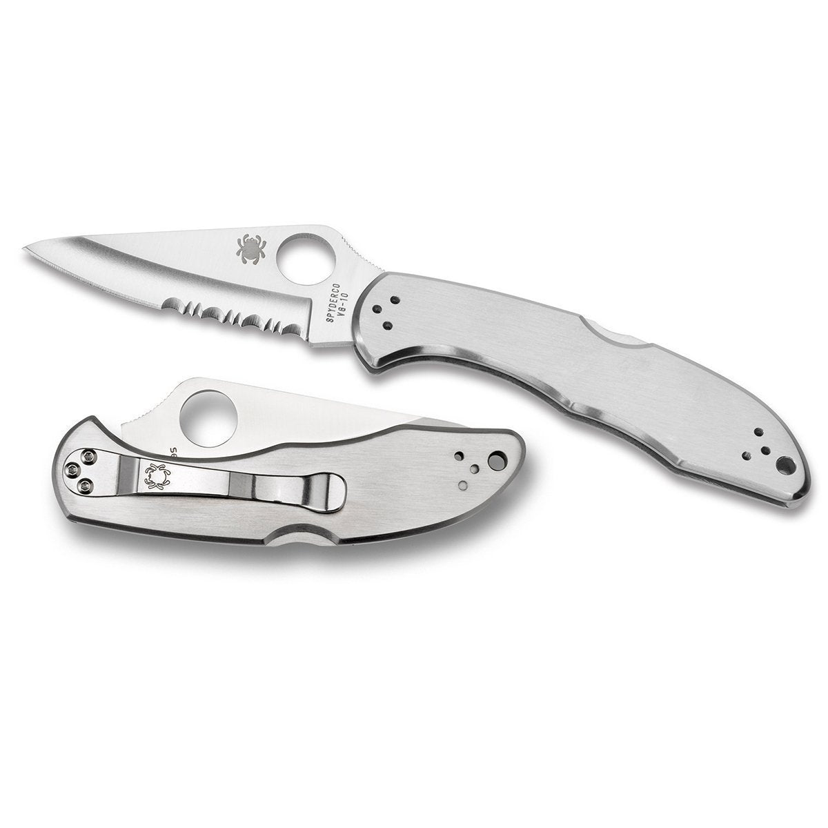 Spyderco Delica4 Stainless Steel - Combo Blade-Tactical Source LLC