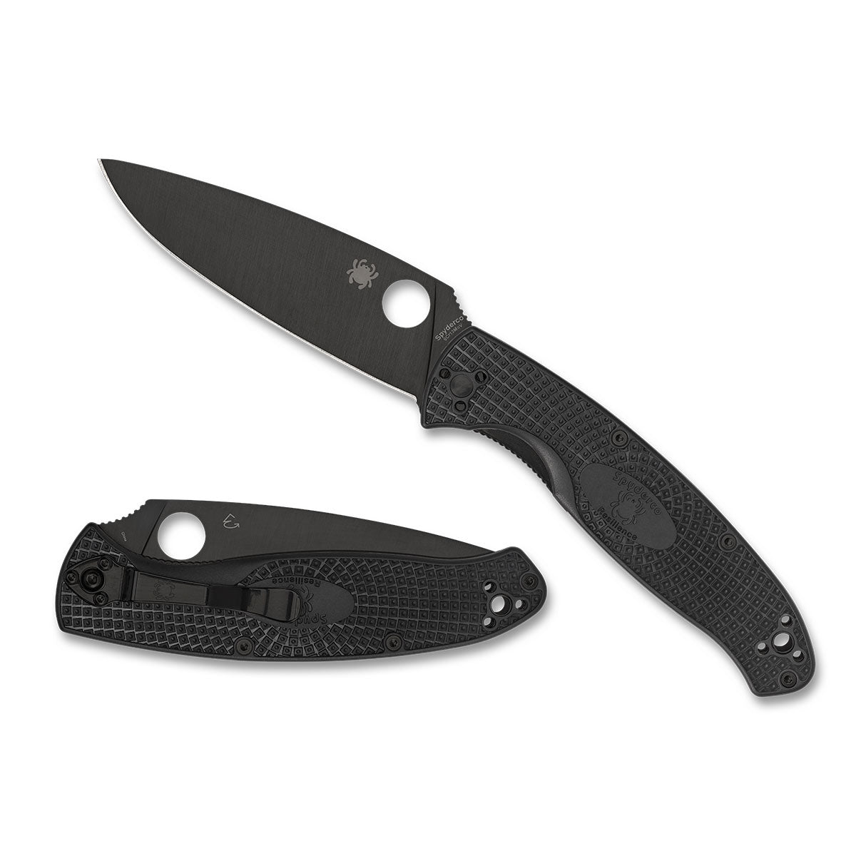 Spyderco Resilience Lightweight Black Plain Blade-Tactical Source LLC