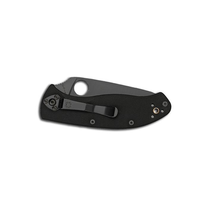 Spyderco Tenacious G-10 Black Handle Black Combo Edge-Tactical Source LLC