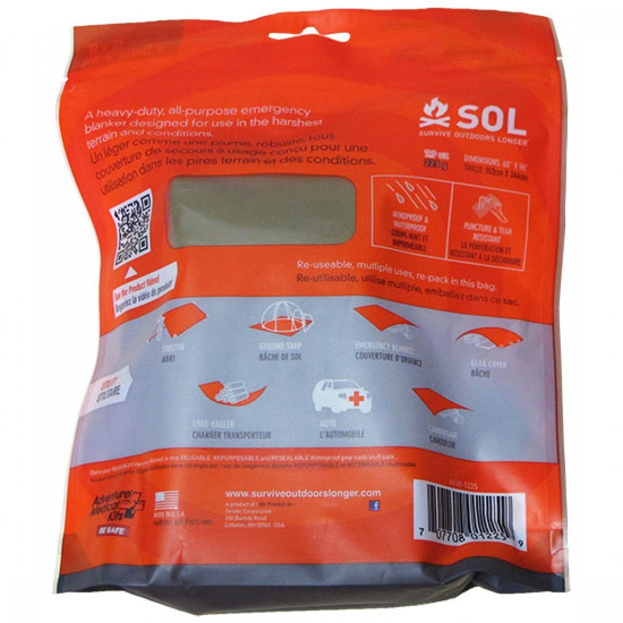 Survive Outdoors Longer SOL Heavy Duty Emergency Blanket-Tactical Source LLC