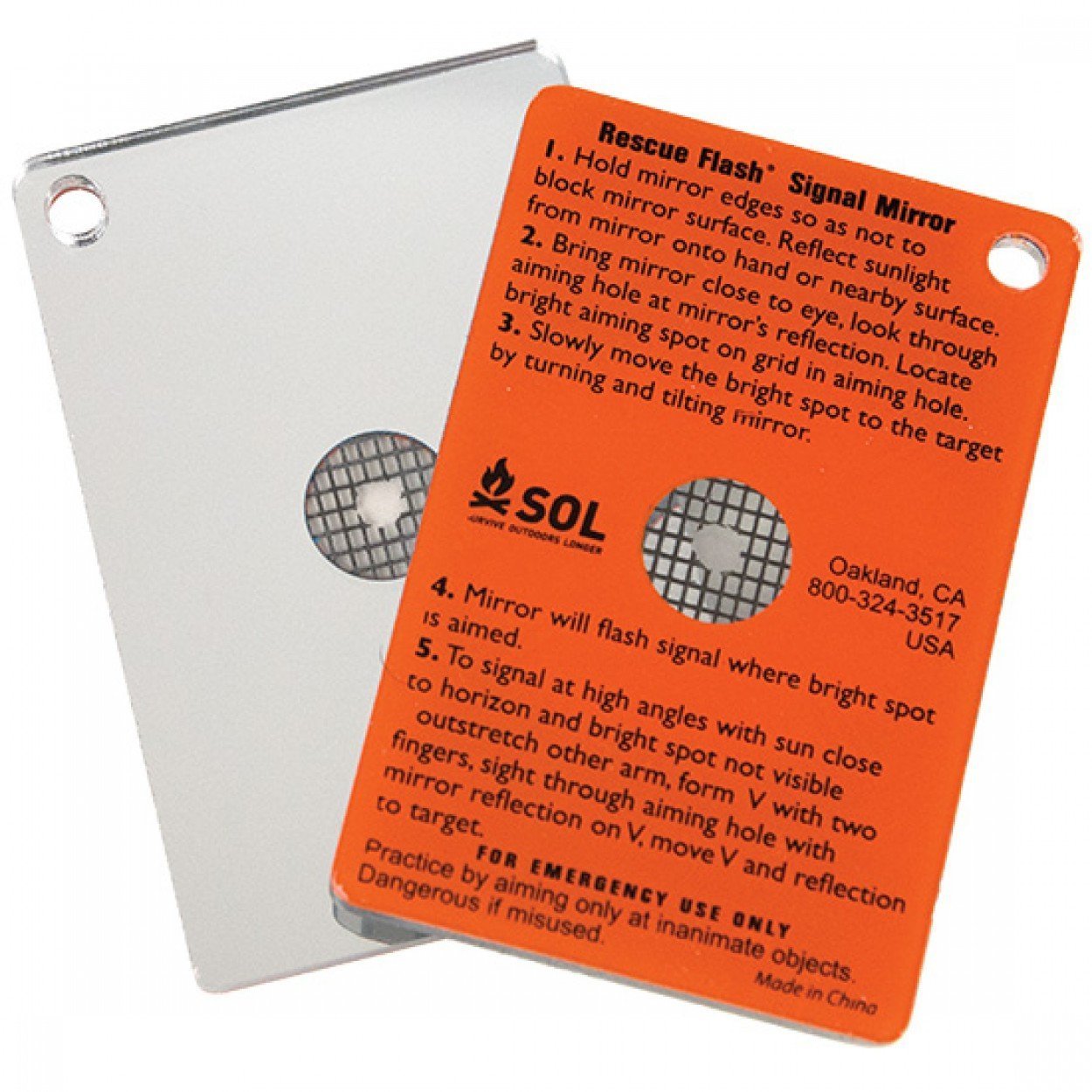 Survive Outdoors Longer SOL Rescue Flash Signal Mirror-Tactical Source LLC