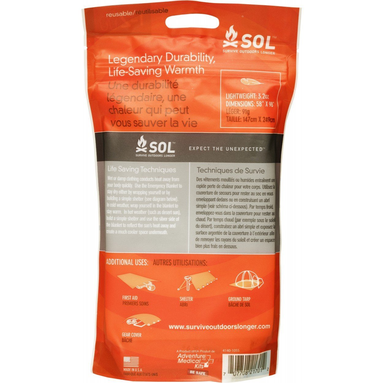 Survive Outdoors Longer SOL Survival Blanket-Tactical Source LLC