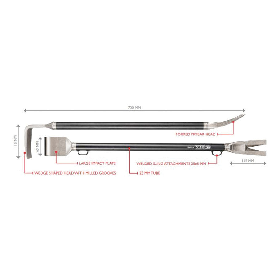 Sweden Entry Tools SET P7 MultiPry Breacher Halligan Breaching Tool 50093-Tactical Source LLC