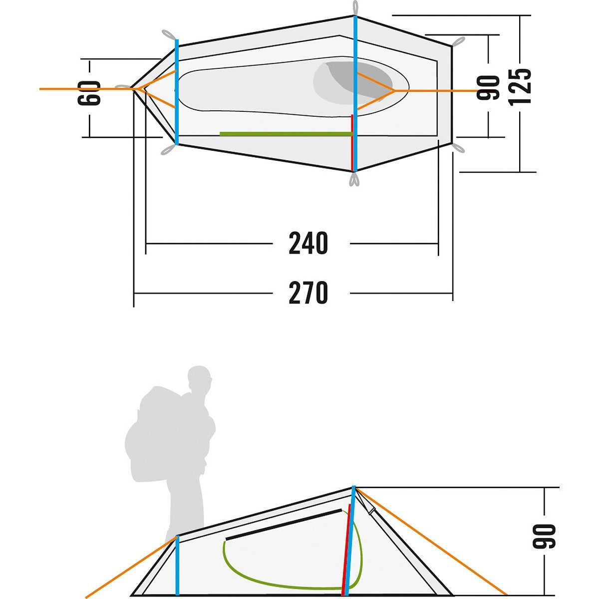 Tatonka Koli 1 Person Tent Light Green-Tactical Source LLC