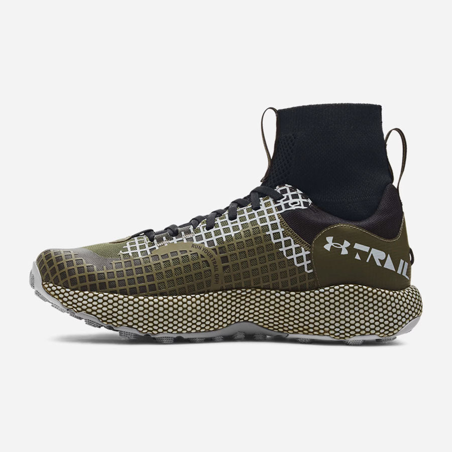Under Armour Men's HOVR Ridge Trek Trail Running Shoes Marine OD Green and Black-Tactical Source LLC