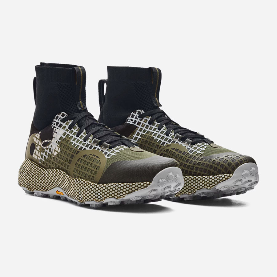 Under Armour Men's HOVR Ridge Trek Trail Running Shoes Marine OD Green and Black-Tactical Source LLC