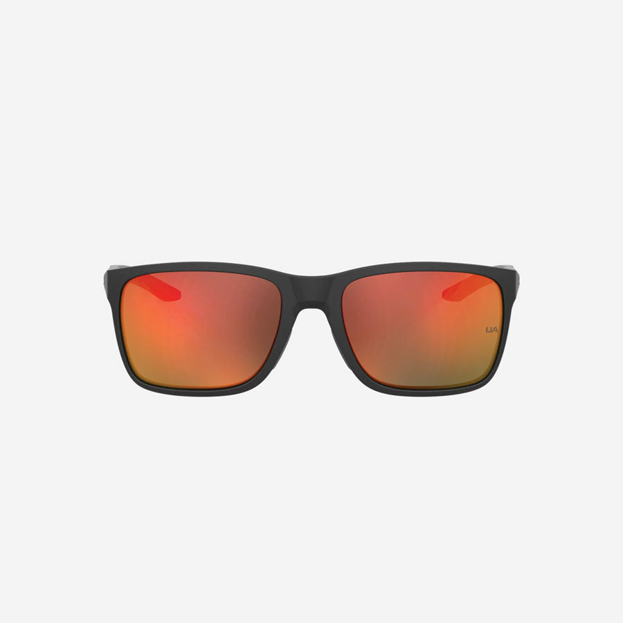Under Armour UA Hustle Mirror Sunglasses Shiny Black Frame-Tactical Source LLC