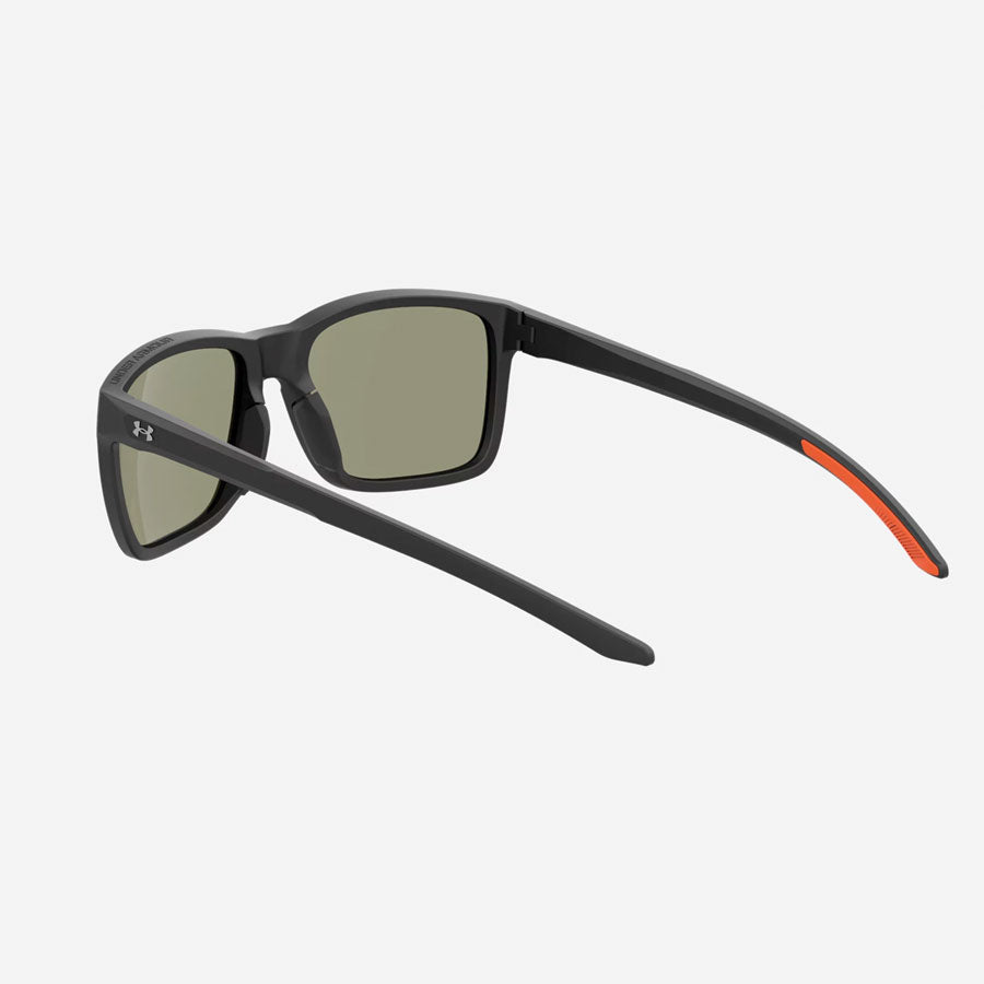 Under Armour UA Hustle Mirror Sunglasses Shiny Black Frame-Tactical Source LLC