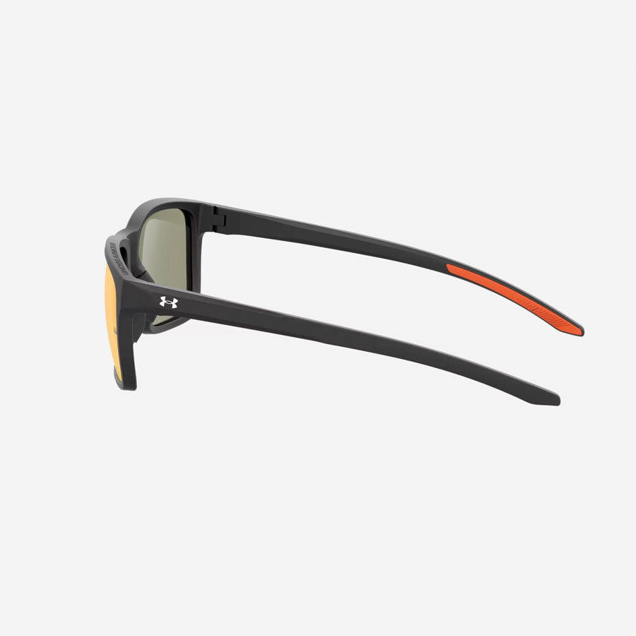 Under Armour UA Hustle Mirror Sunglasses Shiny Black Frame-Tactical Source LLC