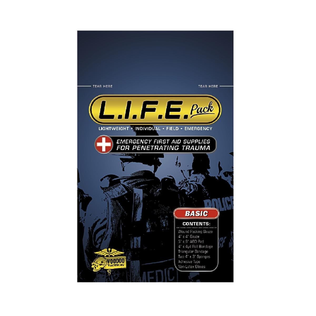 Voodoo Tactical LIFE Pack Basic Trauma First Aid Supplies-Tactical Source LLC