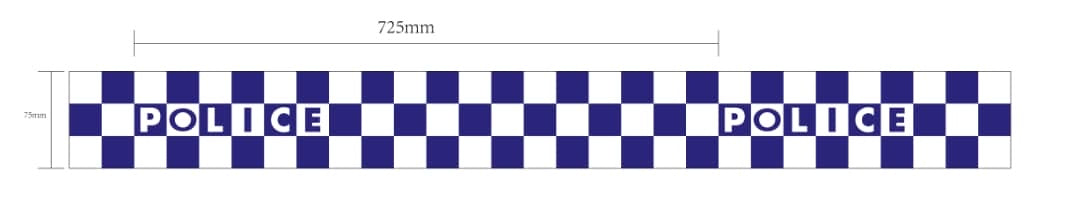 VTS Police Barricade Tape Blue and White Checkered Reflective 1000ft Roll-Tactical Source LLC