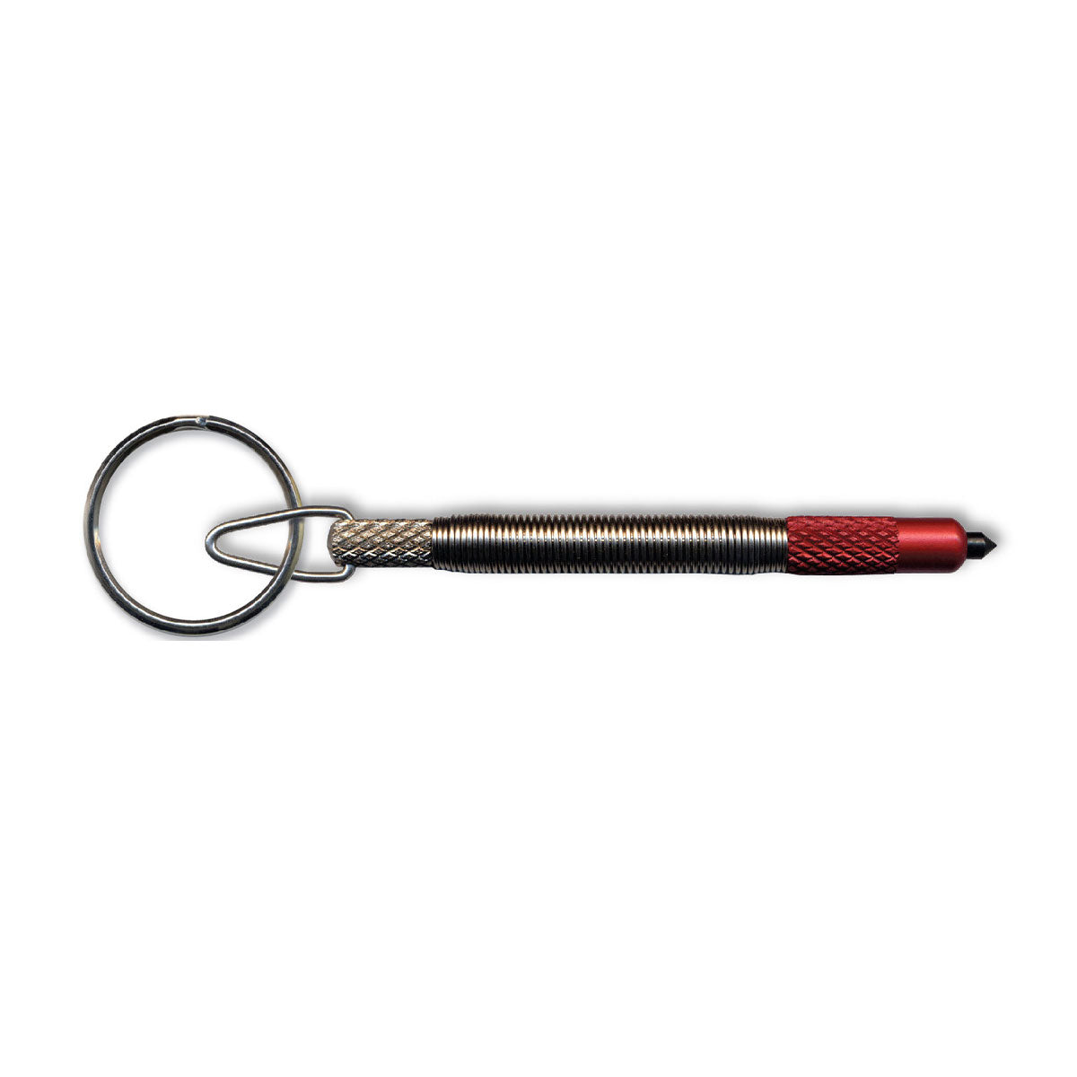 Zak Tool Key Ring Window Punch Nickel/Red-Tactical Source LLC