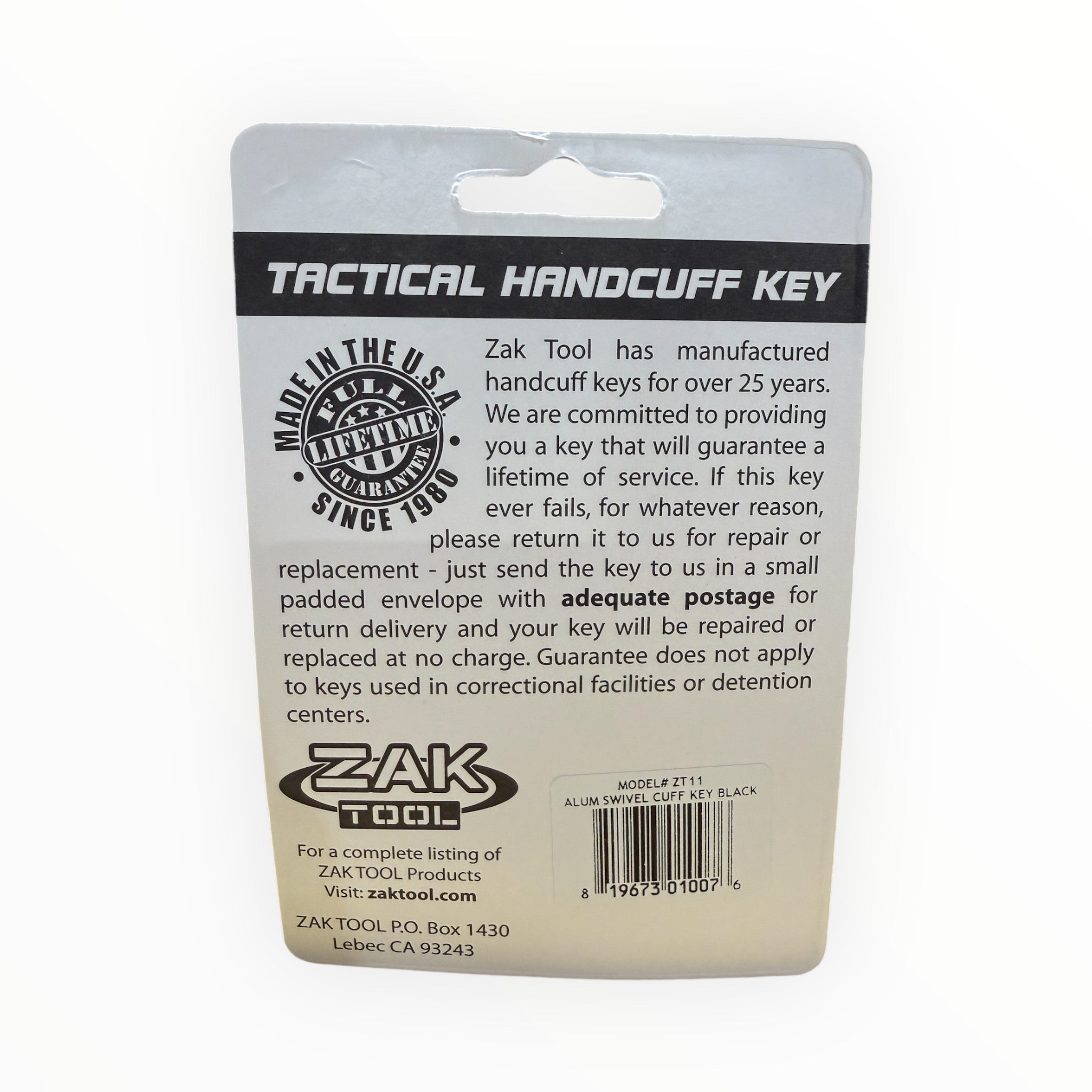 Zak Tool ZT11 Aluminum Swivel Key Black-Tactical Source LLC