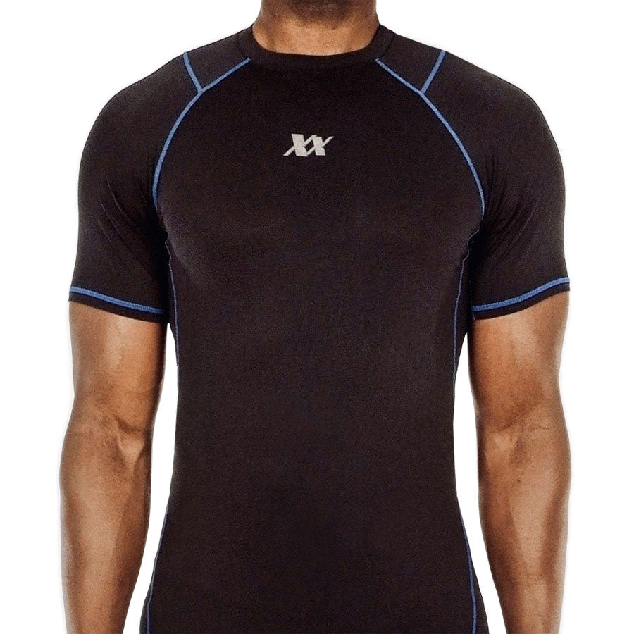 221B Tactical Maxx-Dri Silver Elite T-Shirt Black/Blue-Tactical Source LLC