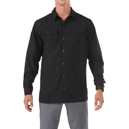 5.11 Freedom Flex Woven Long Sleeve Shirt Black-Tactical Source LLC