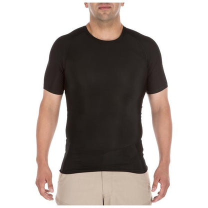 5.11 Tactical Antimicrobial Tight Crew Short Sleeve Shirt Black-Tactical Source LLC