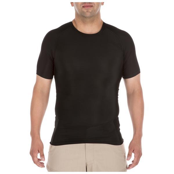 5.11 Tactical Antimicrobial Tight Crew Short Sleeve Shirt Black-Tactical Source LLC