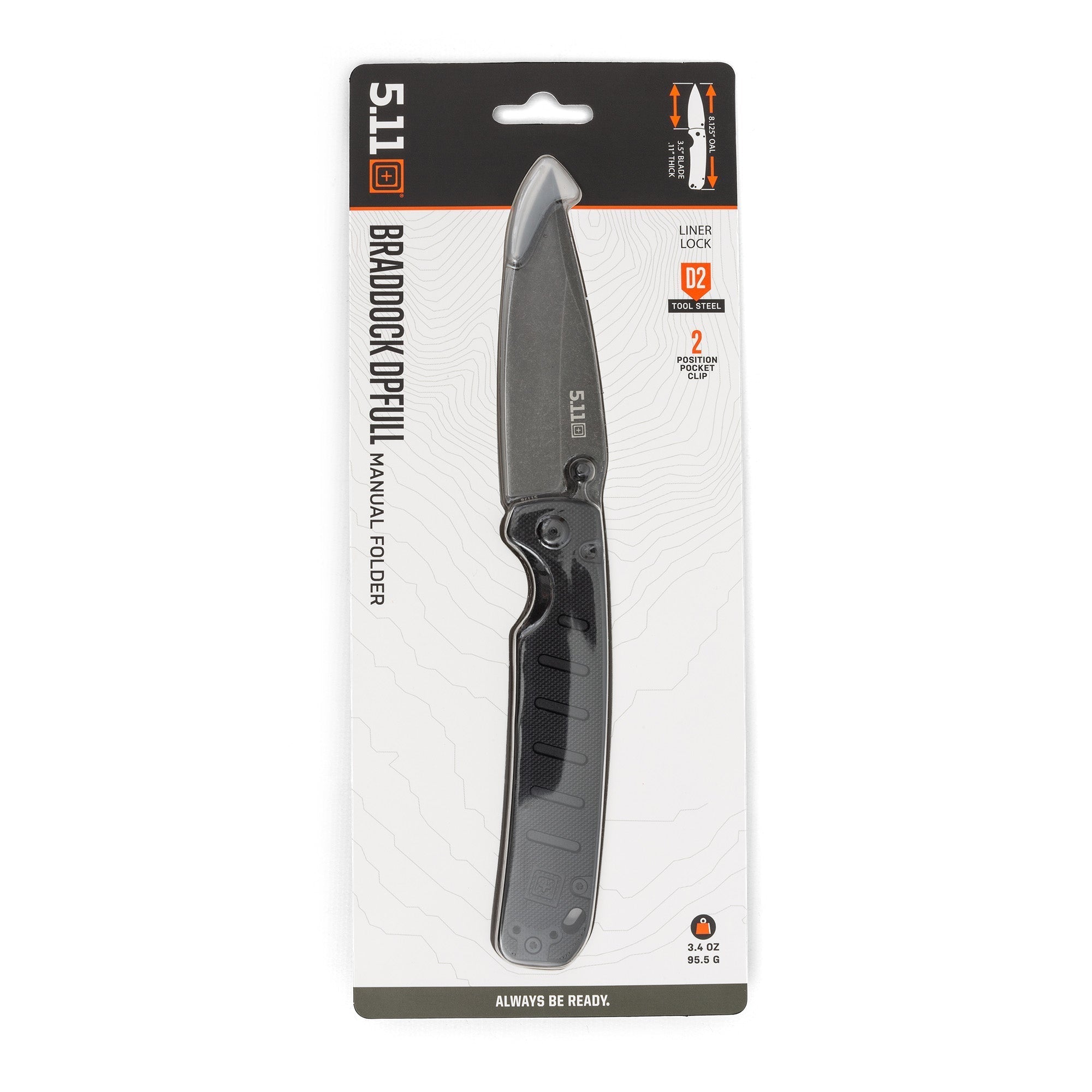 5.11 Tactical Braddock DP Full Knife-Tactical Source LLC