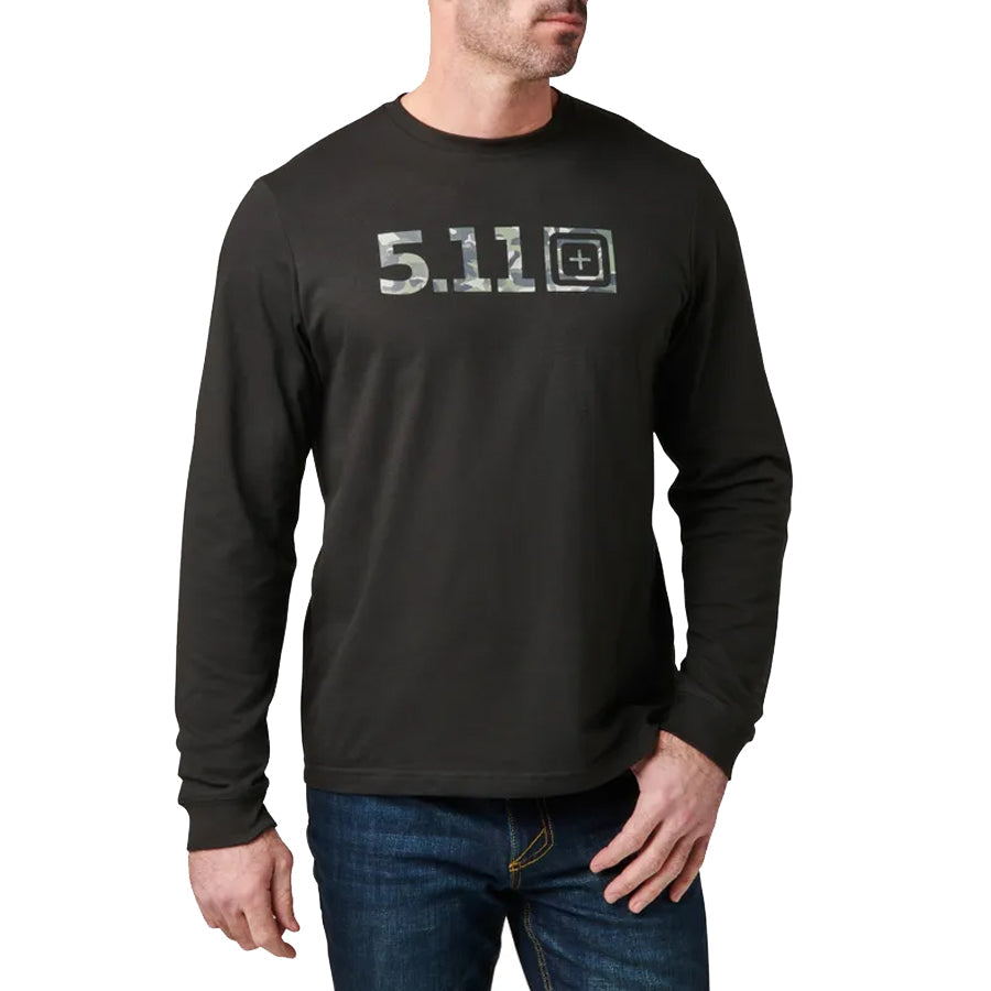 5.11 Tactical Camo Logo Fill Long Sleeve Tee-Tactical Source LLC