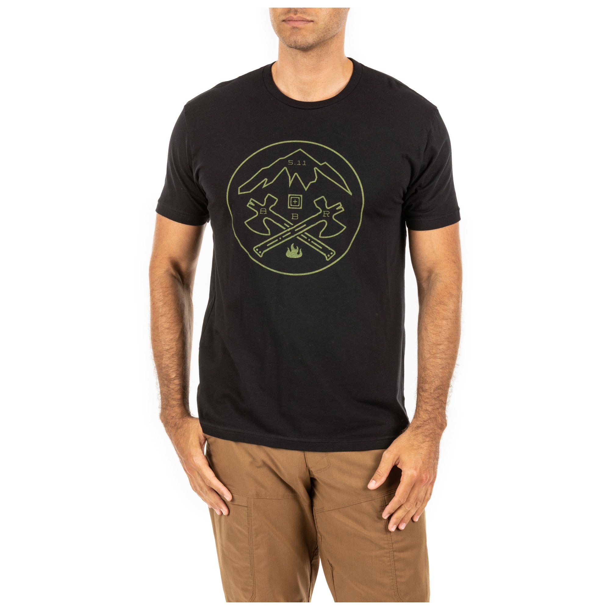5.11 Tactical Crossed Axe Mountain Tee Black-Tactical Source LLC