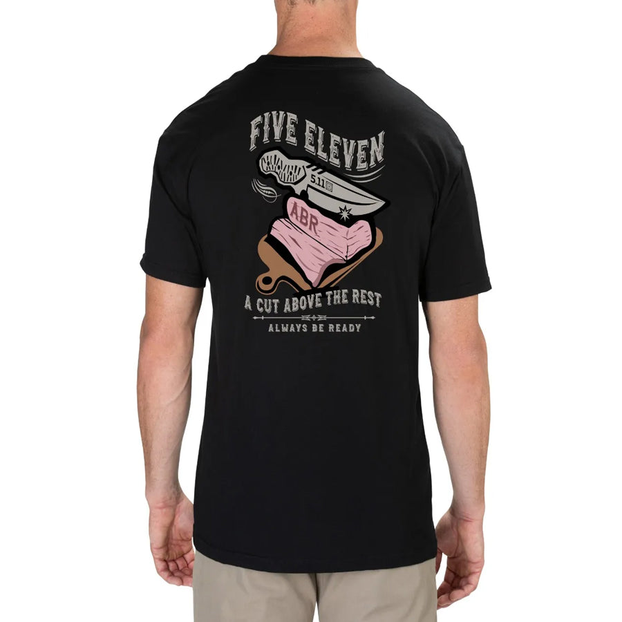5.11 Tactical Cut Above Tee Short Sleeve Shirt Black-Tactical Source LLC