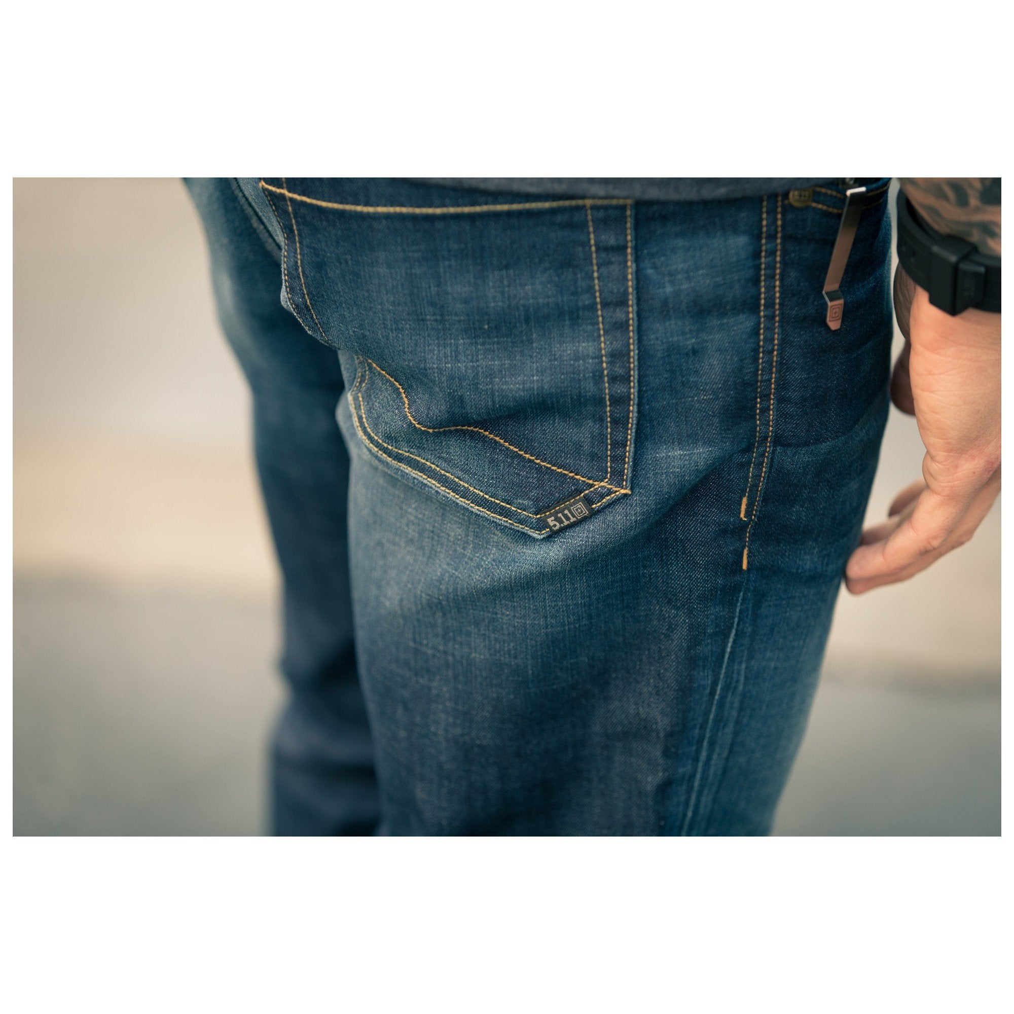 5.11 Tactical Defender Flex Slim Jeans Dark Wash Indigo-Tactical Source LLC